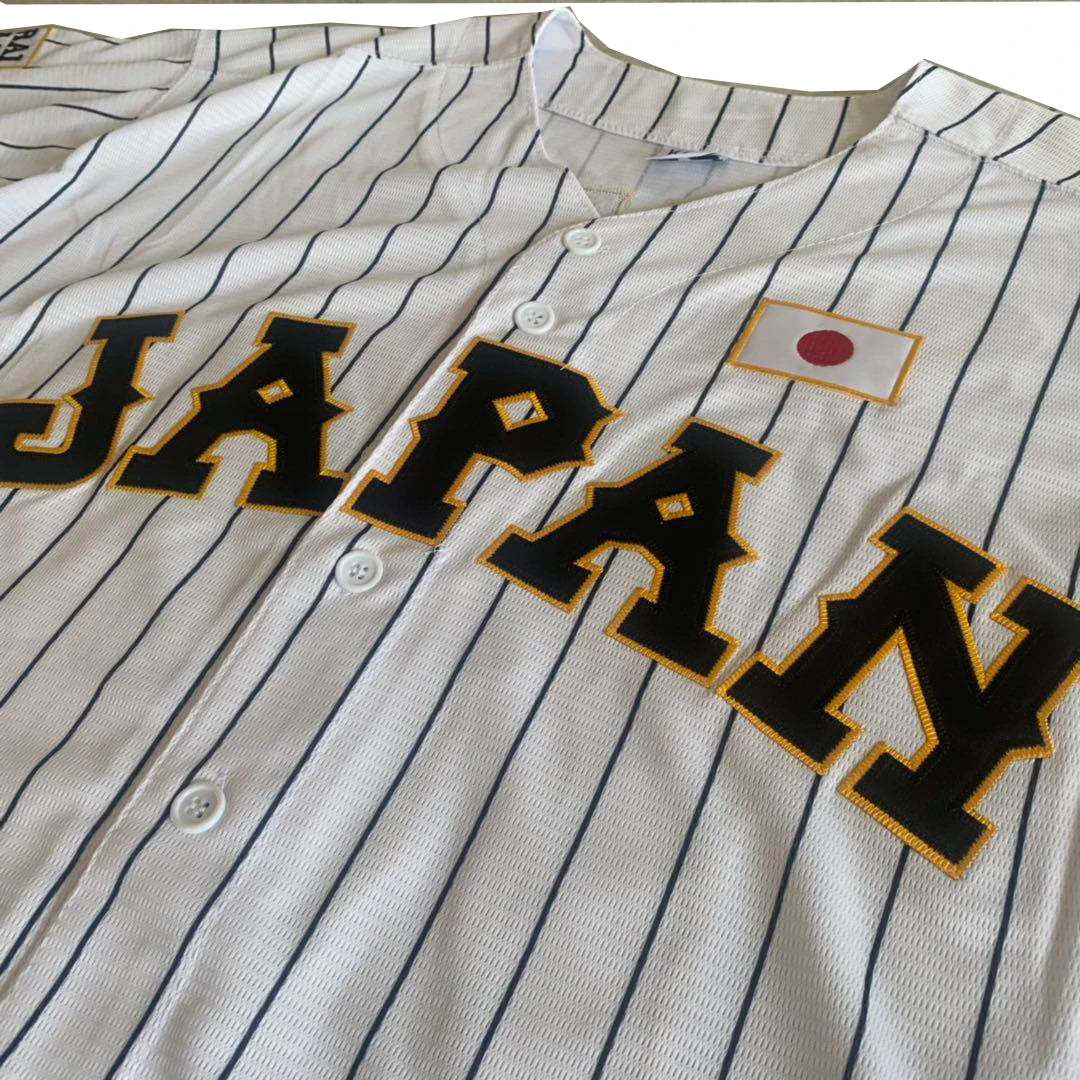 Ohtani #16 Japan Baseball Jersey – Embroidered Pinstripe Sportswear