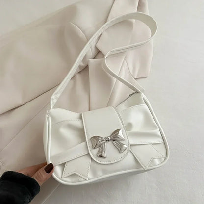 PU Leather Trendy Bow Handbag