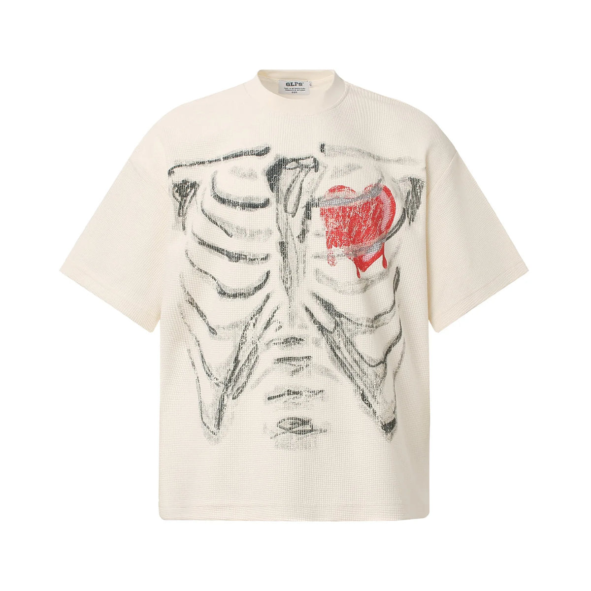 Skeleton Graffiti Print Oversized T-Shirt | Unisex Streetwear