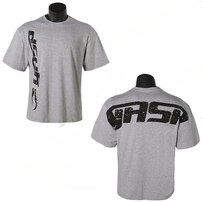 Oversized Cotton Gym T-Shirt – Men's Graphic Fitness Tee