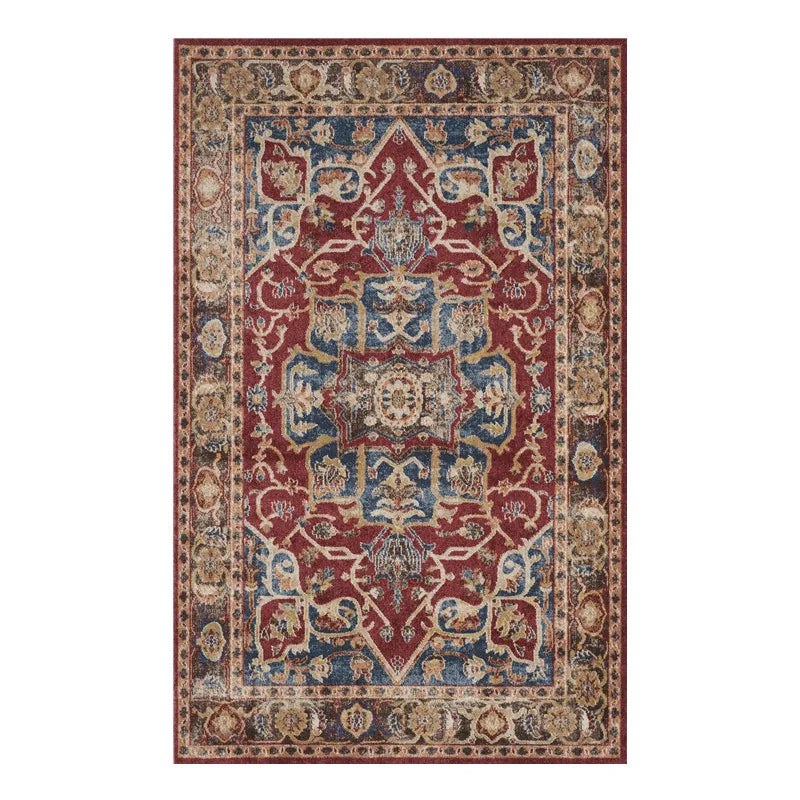 Persian Retro Area Rug – Washable Foldable Cashmere-Feel Carpet