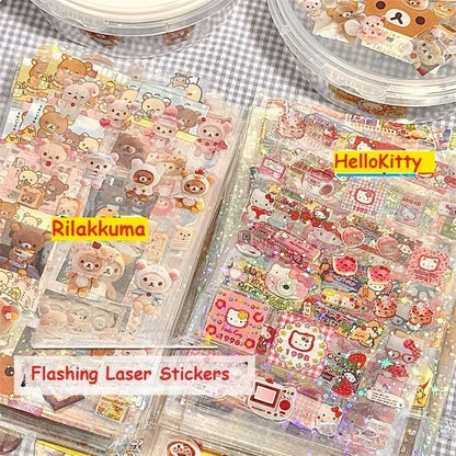 Hello Kitty Rilakkuma Laser Sticker Sheets