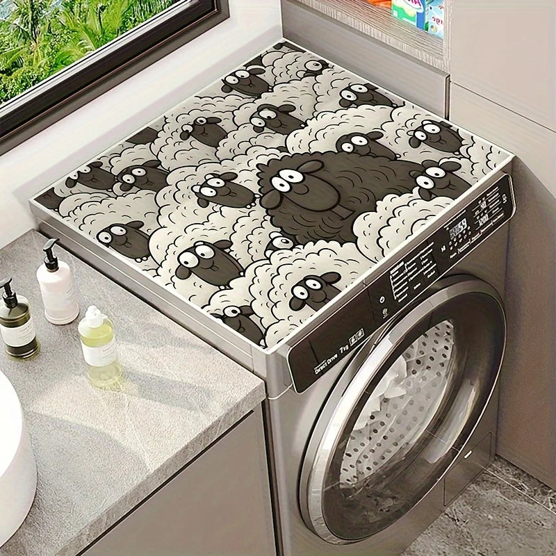 Vikama Sheep Print Washer Dryer Cover Pad Quick Drying Absorptive Top Protection Suitable