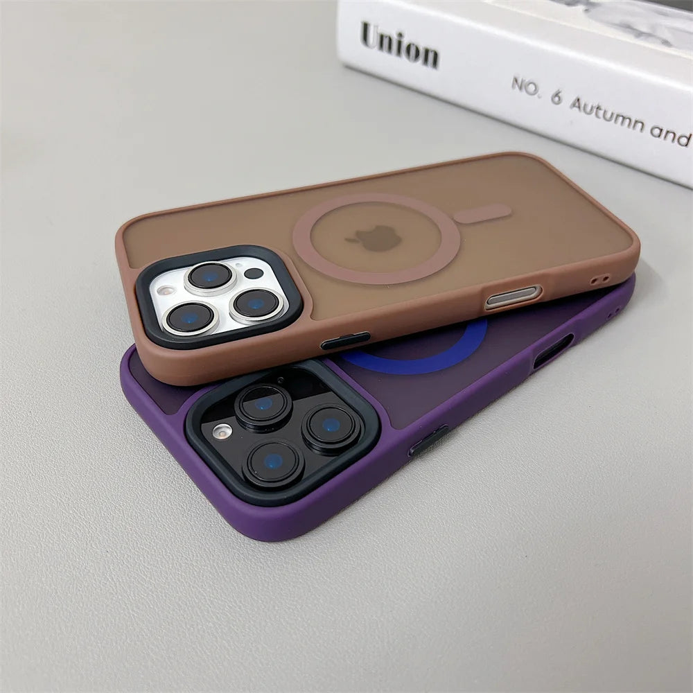 MagSafe iPhone Case – Magnetic Wireless Charging Shockproof Matte Cover