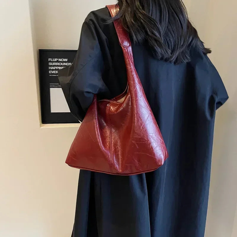 Soft PU Leather Shoulder Bag for Women Wedding Totes