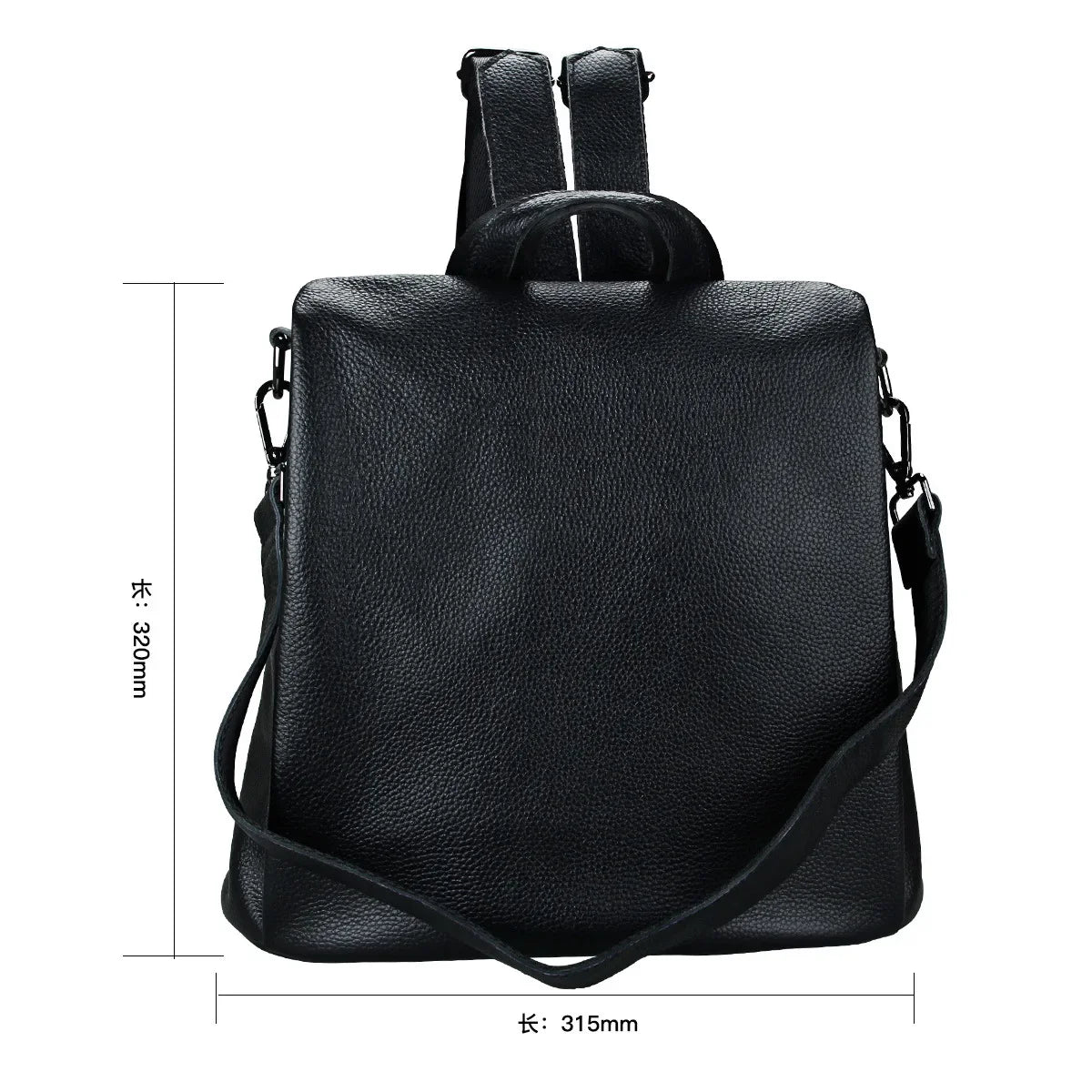 Genuine Leather Women's Backpack – Large Capacity