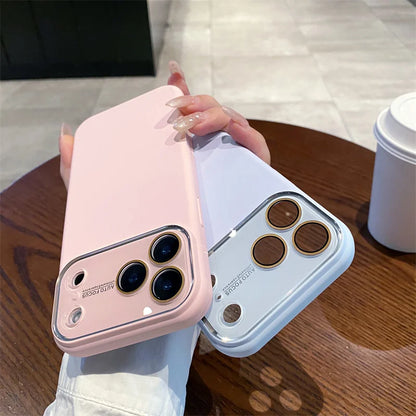 Liquid Silicone iPhone Case with Camera Lens Protection – iPhone 12–17 Series