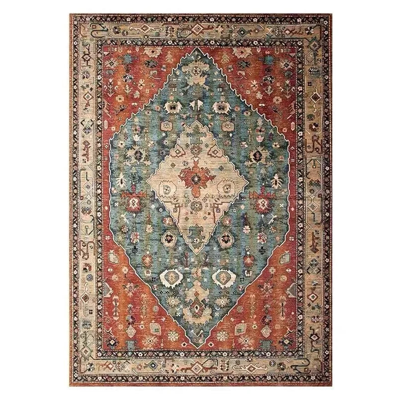 Persian Retro Area Rug – Washable Foldable Cashmere-Feel Carpet