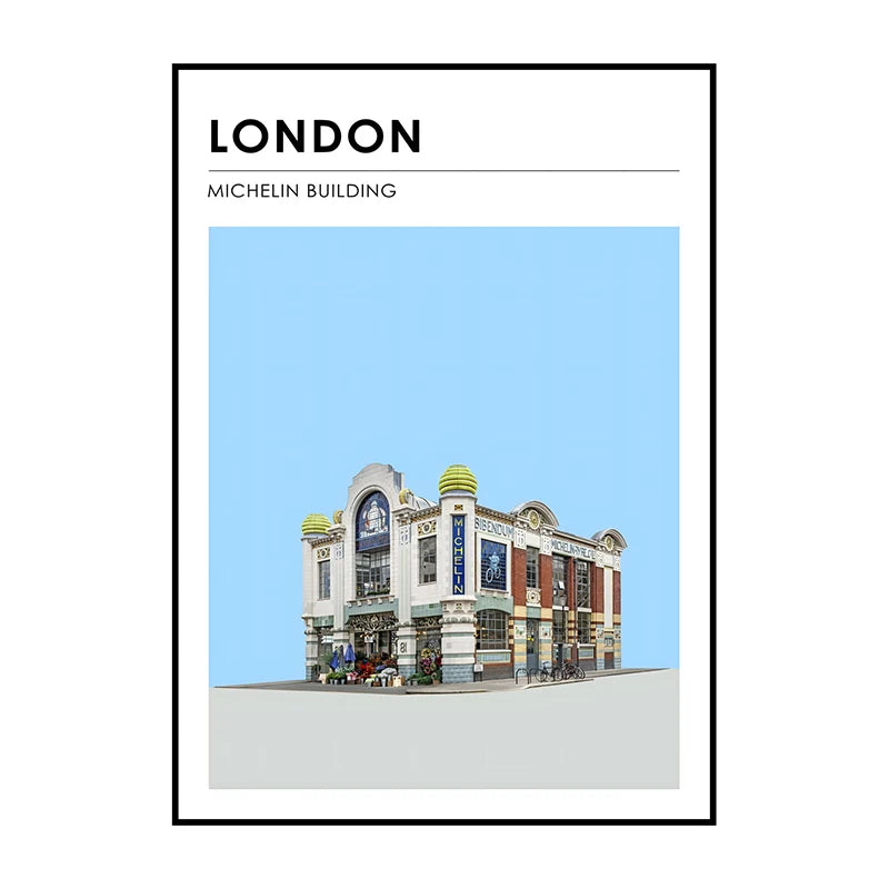 Famous City Architecture Wall Art Poster – Canvas Print for Living Room