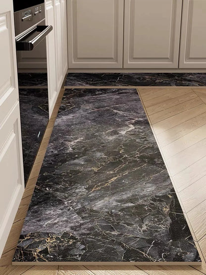 Marble Kitchen Mat Set – Non-Slip Absorbent Diatomite Runner