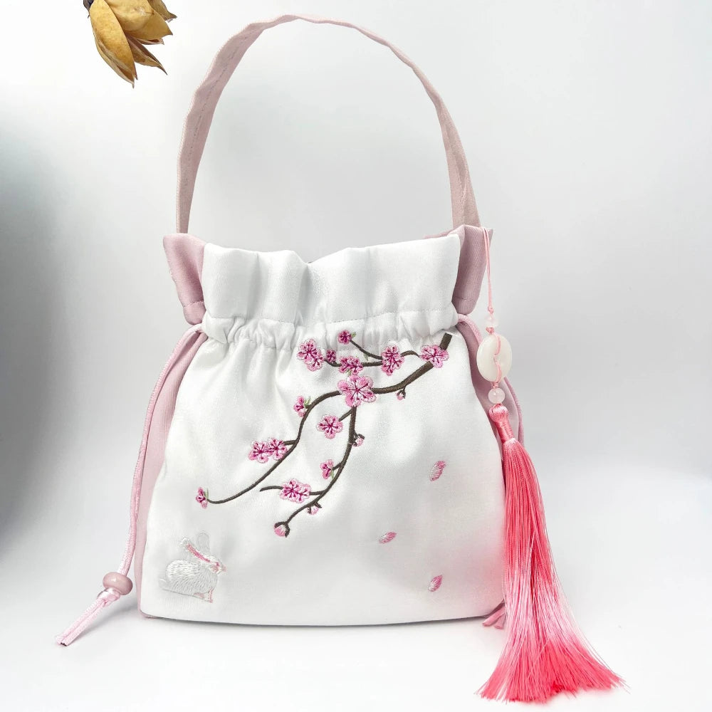 Chinese Style Retro Flower Embroidery Crossbody Top-handle Bags