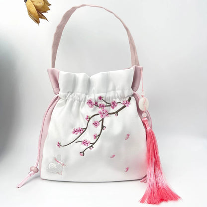 Chinese Style Retro Flower Embroidery Crossbody Top-handle Bags