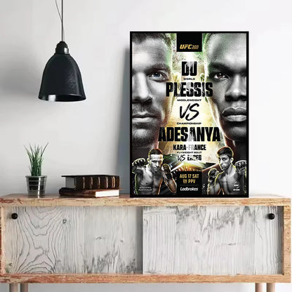 UFC MMA Fight Poster Print – Boxing & MMA Canvas Wall Art for Gym