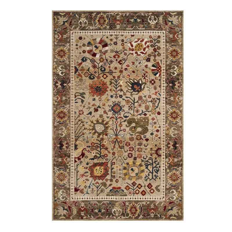 Persian Retro Area Rug – Washable Foldable Cashmere-Feel Carpet