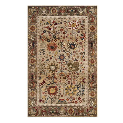 Persian Retro Area Rug – Washable Foldable Cashmere-Feel Carpet