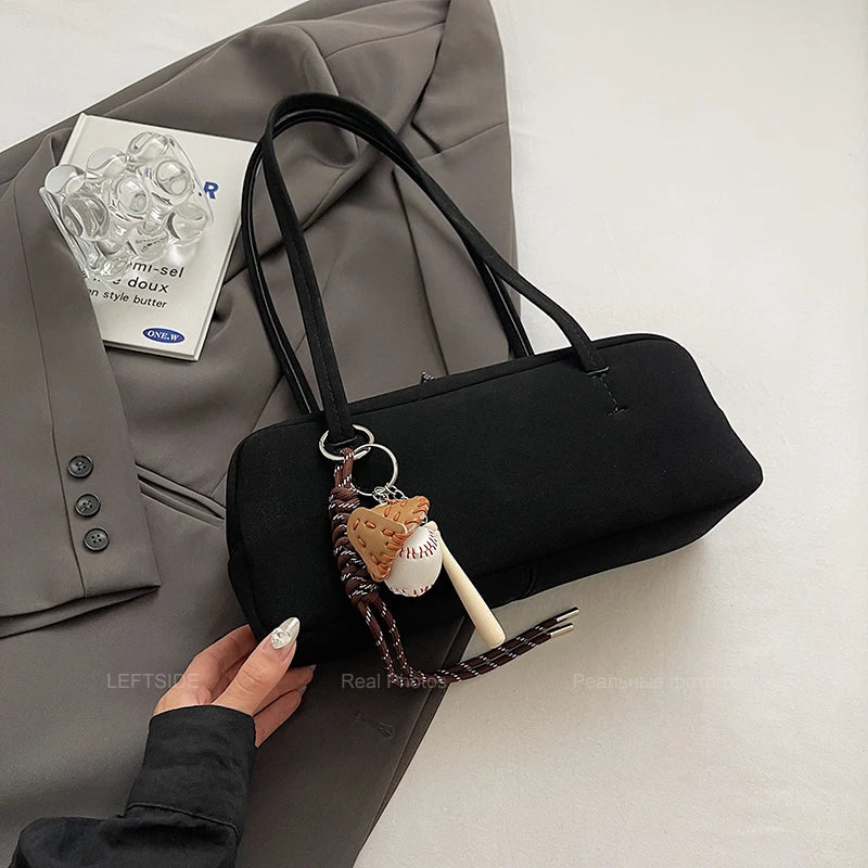 Leftside Women S Small Faux Suede Armpit Bag Winter Retro Underarm Shoulder Luxury Designer Handbags