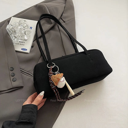 Leftside Women S Small Faux Suede Armpit Bag Winter Retro Underarm Shoulder Luxury Designer Handbags