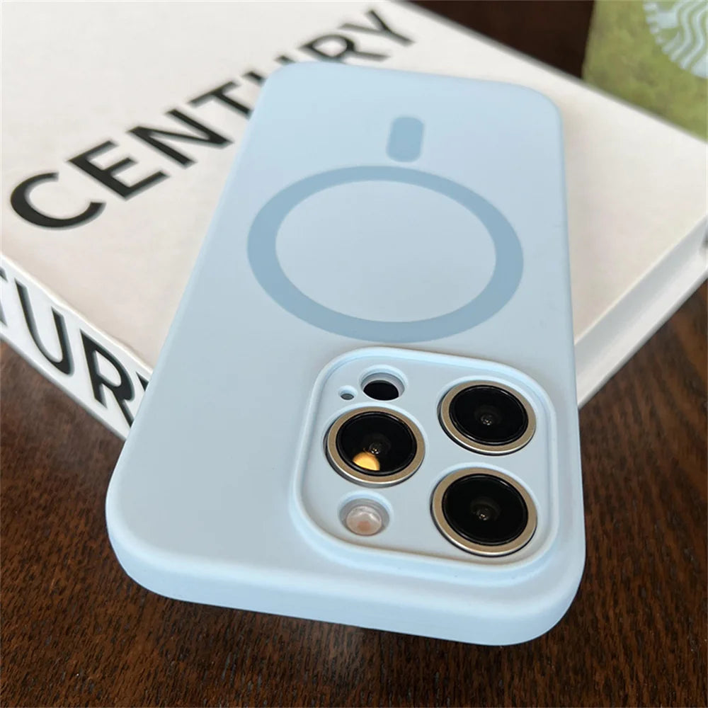 MagSafe Liquid Silicone iPhone Case – Magnetic Slim Cover iPhone 13 14 15 16 17