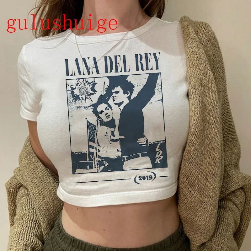 Lana Del Rey Ultraviolence Graphic Crop Top – Women's Vintage Short Sleeve Tee