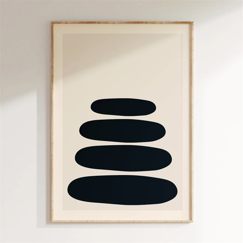 Minimalist Abstract Geometric Canvas Wall Art Poster