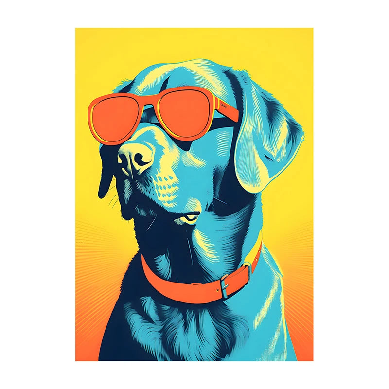 Corgi Wearing Sunglasses Poster Funny Dog Canvas Painting Print Wall Art Picture Living Room Cuadros