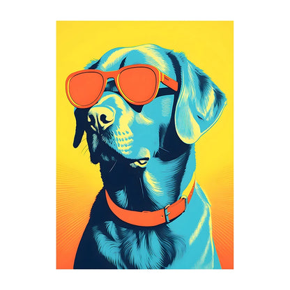 Corgi Wearing Sunglasses Poster Funny Dog Canvas Painting Print Wall Art Picture Living Room Cuadros