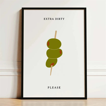 Wine & Dine Wall Art Poster – Retro Kitchen Print