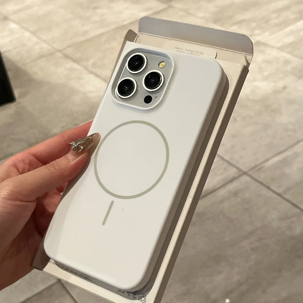 Liquid Silicone MagSafe Case for iPhone 11–17 Series | Magnetic Wireless Charging