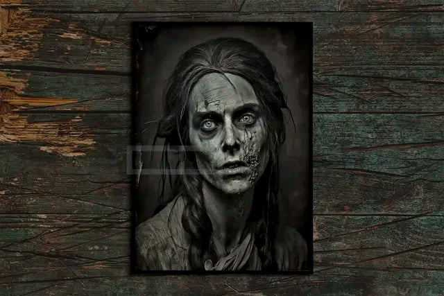 Horror Ghost Portrait Wall Art Poster – Spooky Canvas Print