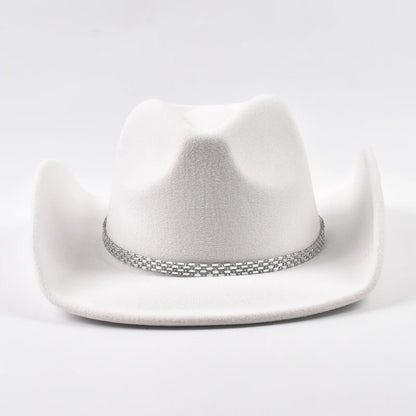 Rhinestone Star Cowgirl Hat – Wide Brim Western Cowboy Hat for Women