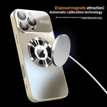 Luxury Matte MagSafe iPhone Case – Titanium Metallic Color