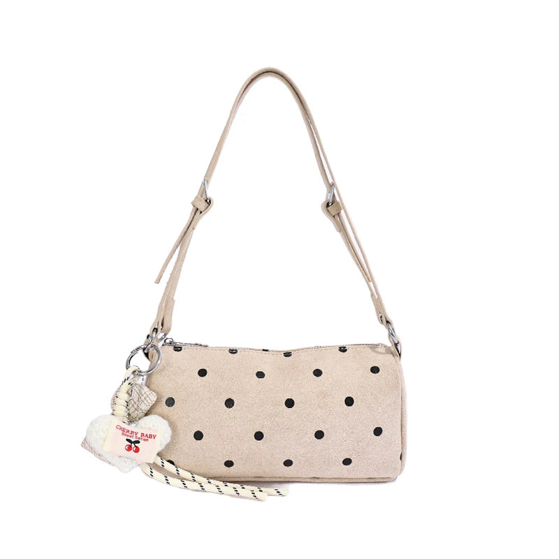 Polka Dot Shoulder Bag for Women – Retro Cute Underarm Purse