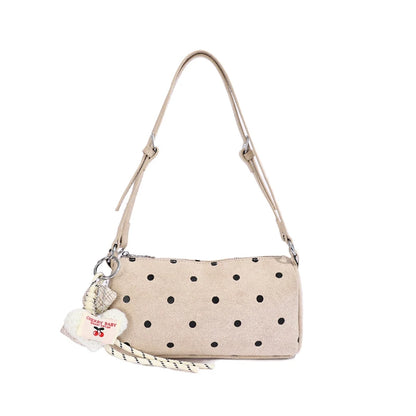 Polka Dot Shoulder Bag for Women – Retro Cute Underarm Purse