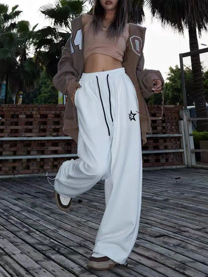 Hip-Hop Wide Leg Sweatpants – Unisex Loose Casual Street Sports Pants
