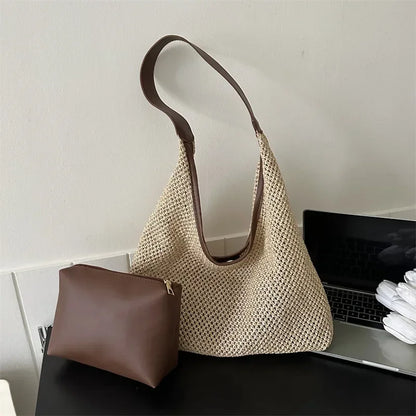 Casual Beach Summer Popular Woven Mother-in-law Bag