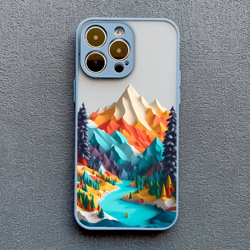 Mountain Landscape Scenery iPhone Case – Colorful Nature Print