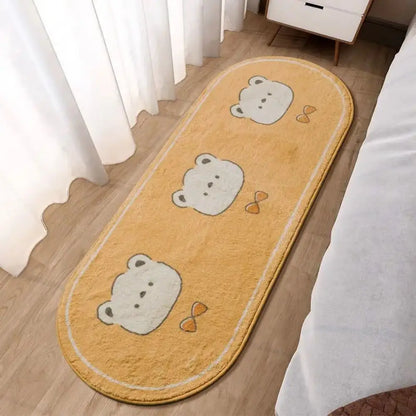 Vikama Cartoon Cute Cashmere-Like Rug Girls Room Decor Bedside Children S Long Soft Floor Mat - Soft