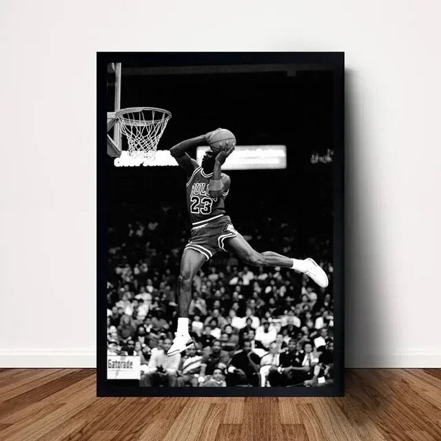 Basketball Legends Canvas Poster – Kobe, LeBron & More Wall Art