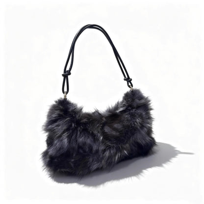Fluffy Fur Shoulder Bag for Women – Luxury Handbag & Purse