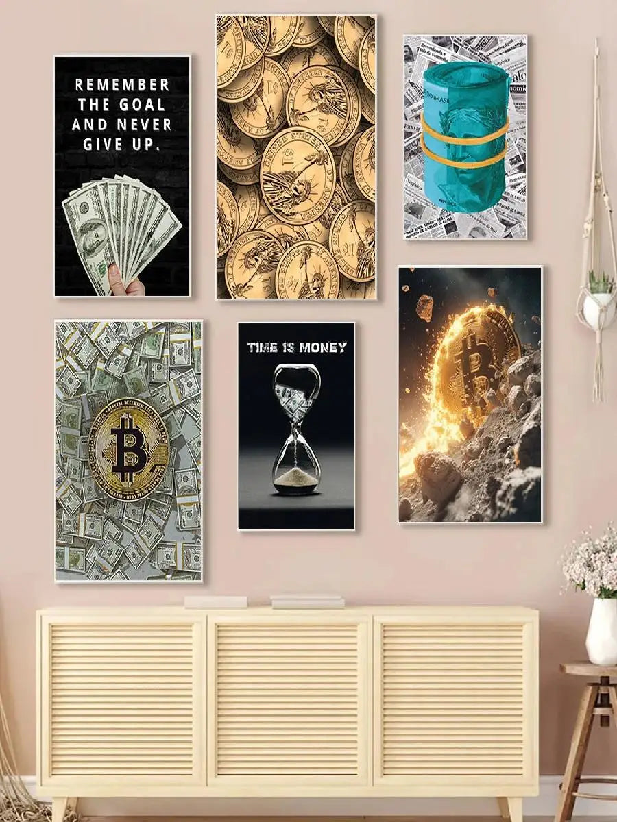 Money Wall Art Poster – Motivational Wealth Canvas Print