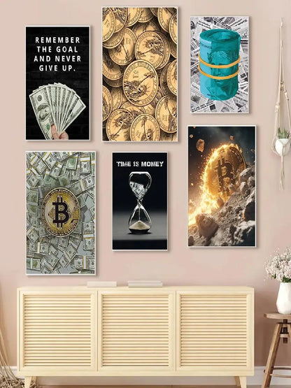 Money Wall Art Poster – Motivational Wealth Canvas Print