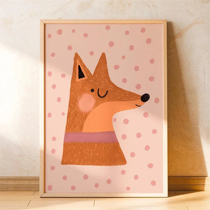 Boho Cat Bicycle Wall Art Poster – Kids Nursery Print