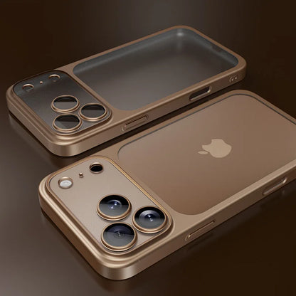 iPhone 17 Series Frosted Translucent Phone Case – Slim Cosmic Plating Cover