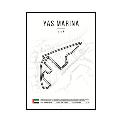 F1 Race Track Map Poster – Formula 1 Circuit Wall Art Print