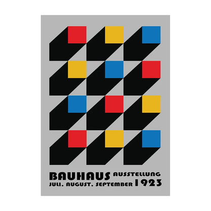 Bauhaus Geometric Abstract Art Poster – Minimalist Wall Print