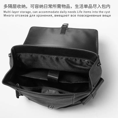 Genuine Leather Men's Backpack – 15" Laptop & Travel Bag