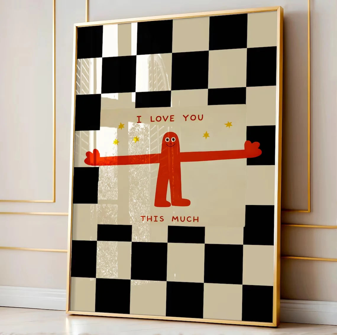 I Love You This Much Wall Art Print – Cute Funny Love Poster