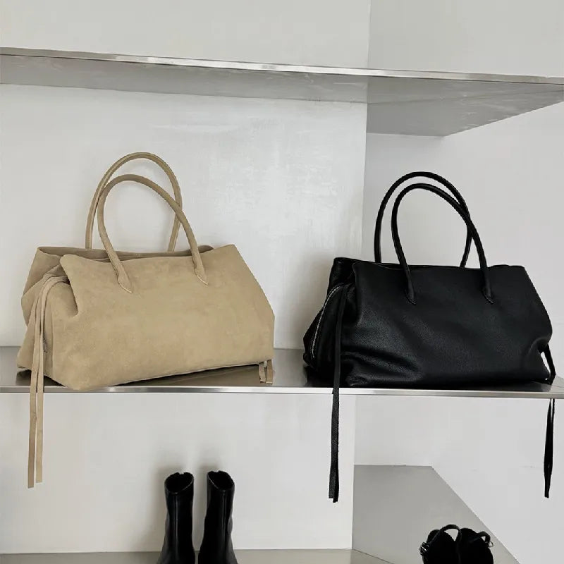 Genuine Leather Tote Bag for Women – Luxury Cowhide Handbag