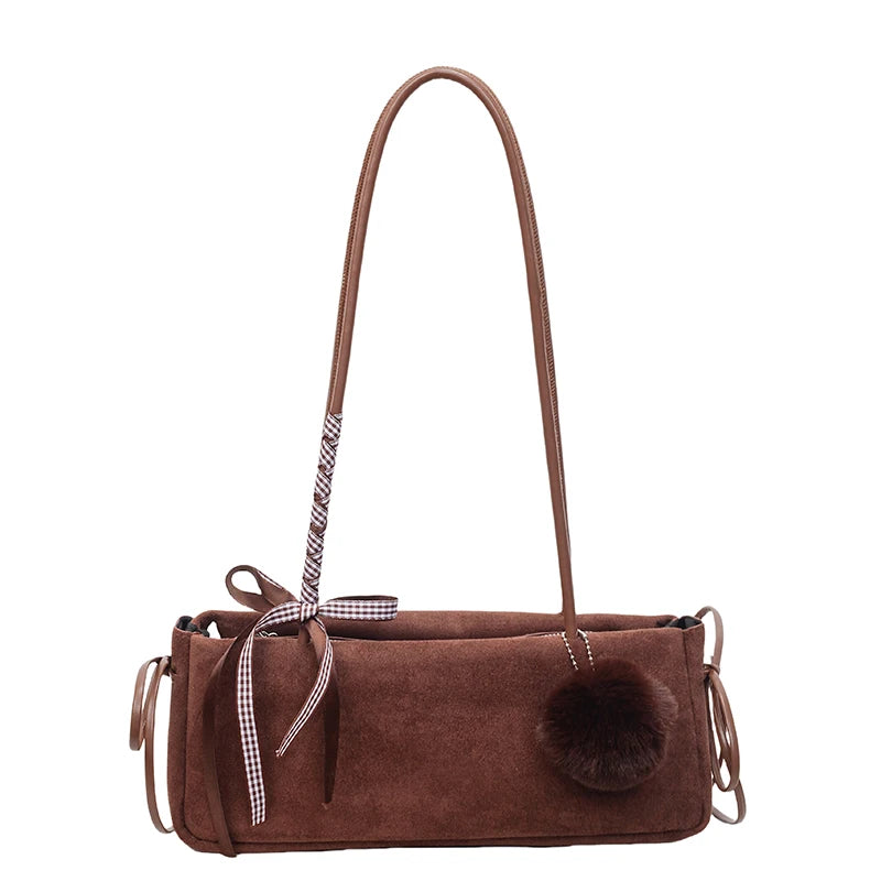 PU Leather Tote Bag – Retro Underarm Shoulder Bag for Women