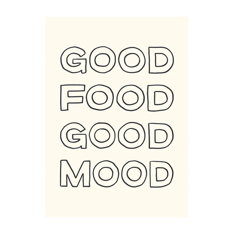 Minimalist Kitchen Wall Art Poster – Food Print for Home Decor